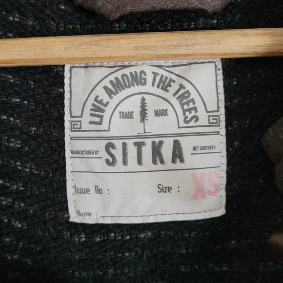 Sitka | Raw Cotton Brown Striped Toggle Front Jacket - M - Picture 2 of 14